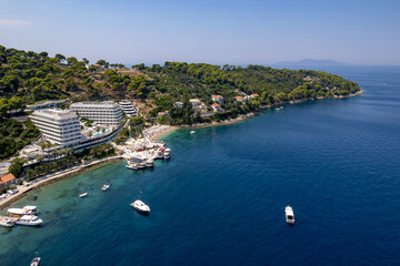 Die Insel Lopud in den Elafiten in Dalmatien an der Dubrovnik Riviera in Kroatien