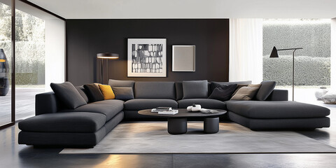 Modernes Wohnzimmer Zeitgenössischer Innenarchitekturstil Wohnraumideen Innenarchitektur