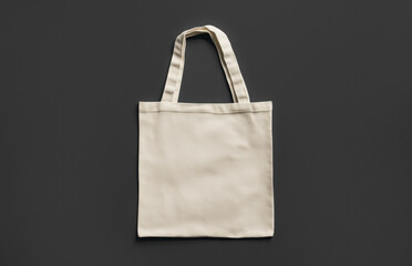 Tote bag mockup. Design minimalistic template shopping eco canvas tote bag mock-up. Minimalist modern template mockup nature canvas tote bag. Realistic style photo