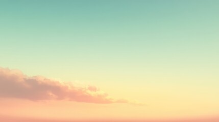 Obraz premium Soft focus sunset sky with pastel clouds and gentle rays of sunlight creating a serene summer landscape for tranquil nature backgrounds