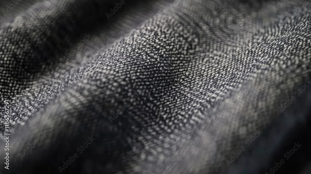 Poster close up view of textured trouser fabric showcasing intricate weave patterns and depth details ideal