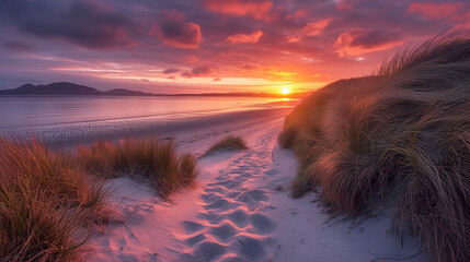 Sunset Sands Serenity at sunset beauty of the evening 