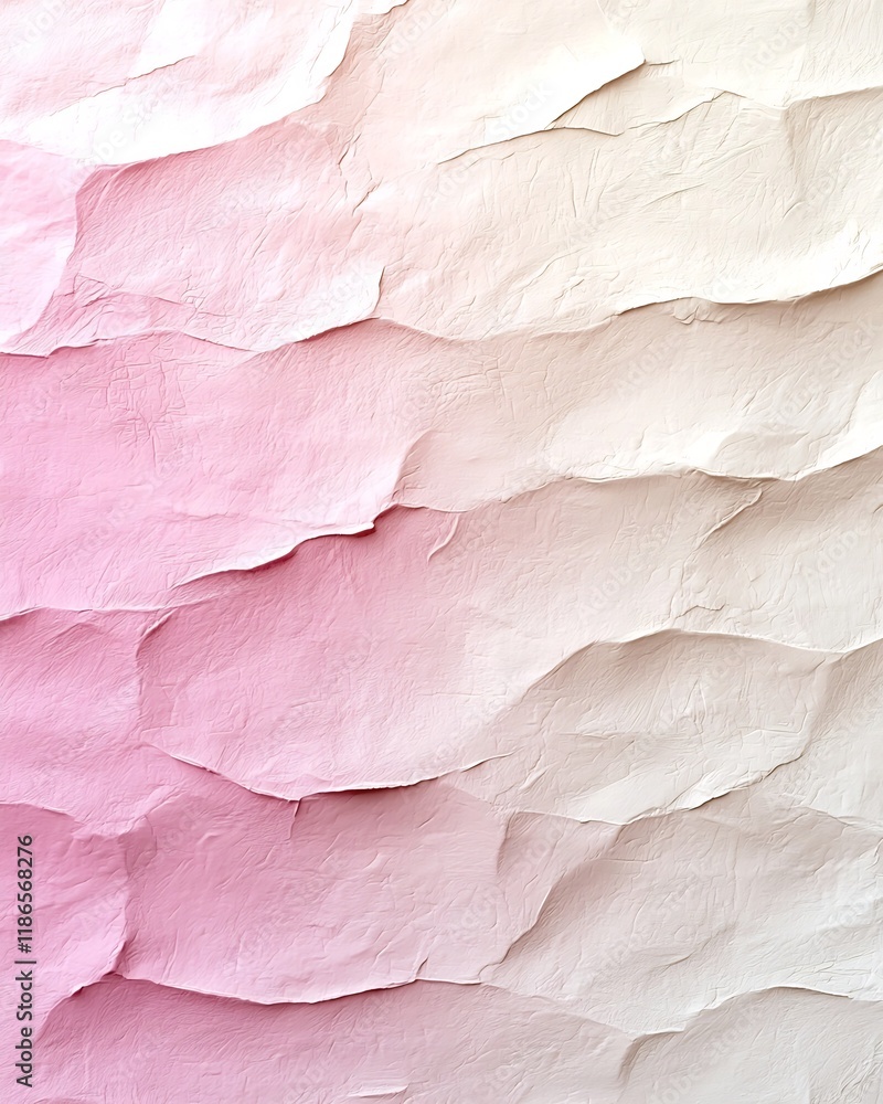 Poster soft gradient background transitioning from soft pink to warm beige accented by a gentle tactile tex