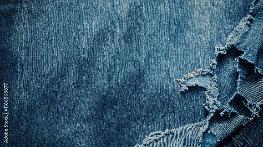Poster torn vintage denim texture background showcasing the unique character of worn jeans fabric for styli
