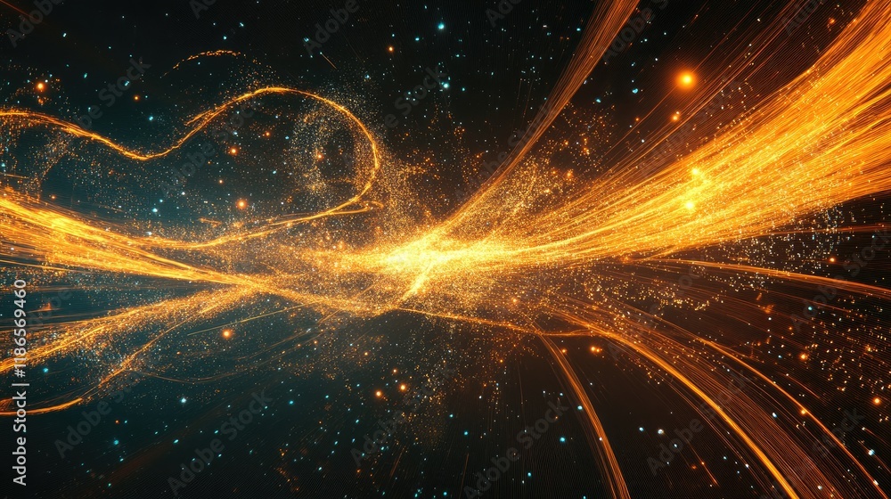 Poster Dynamic Visualization of High-Speed Internet Connectivity and Data Distribution in a Cosmic Landscape