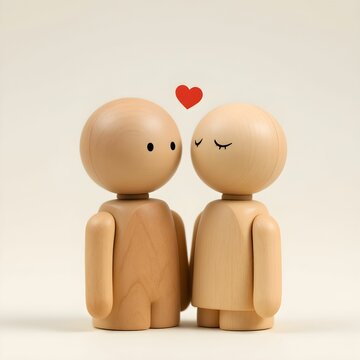 "Cute Couple Holding Heart: Love and Affection"

