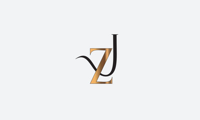 ZJ, JZ , J , Z , Abstract Letters Logo Monogram