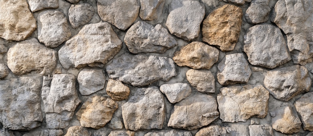 Poster textured stone wall with varied colors and shapes suitable for backgrounds in architecture, design p