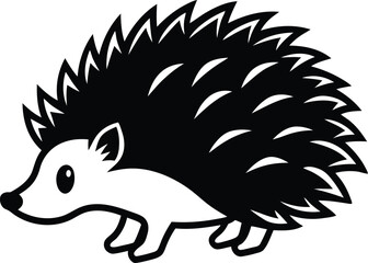 Hedgehog vector art, hedgehog silhouette vector illustration, hedgehog line art vector
