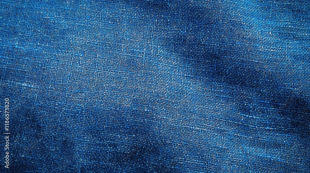 Poster deep blue textured linen fabric background for creative and design applications