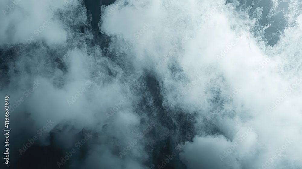 Poster white smoke or steam swirling elegantly against a dark background creating a dramatic and atmospheri
