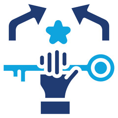 Key To Success mixed color icon