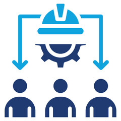 Workforce mixed color icon