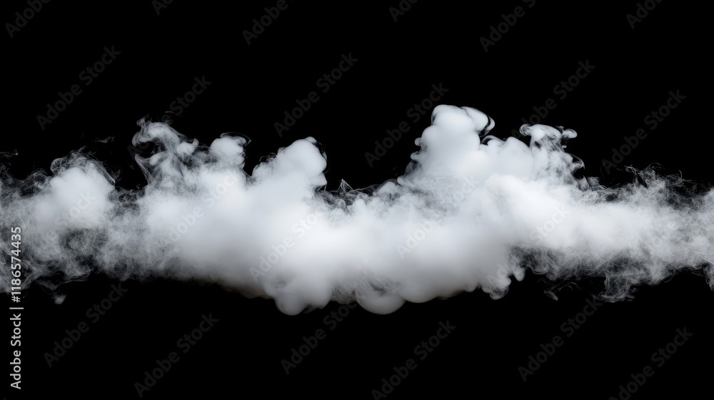 Poster swirling white smoke on a black background creating a dramatic and ethereal atmosphere suitable for 