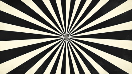 Abstract black and white sunburst pattern background with grunge texture.