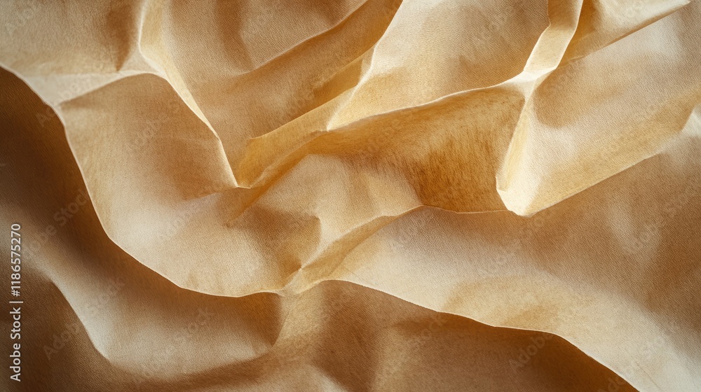 Aufkleber wrinkled vintage paper background texture with soft folds and subtle color variations for design and creative projects