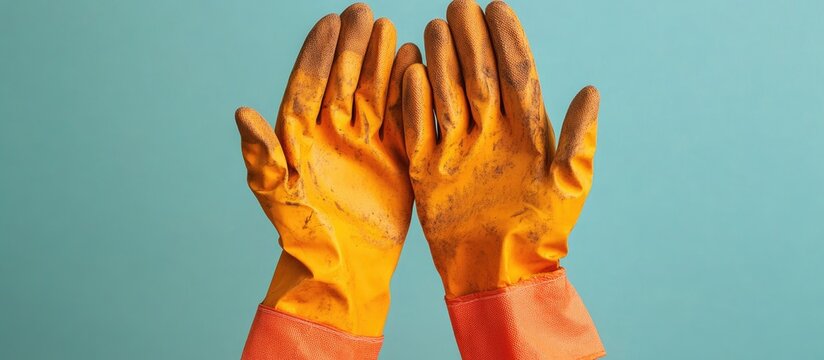 Durable multifunctional cleaning and repair gloves ideal for home tasks and DIY projects with vibrant orange design