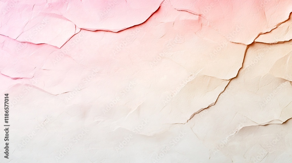 Poster elegant and modern background featuring a soft pastel gradient transitioning from pink to beige hues
