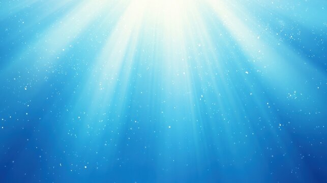 Abstract background with glowing light rays on a blue gradient