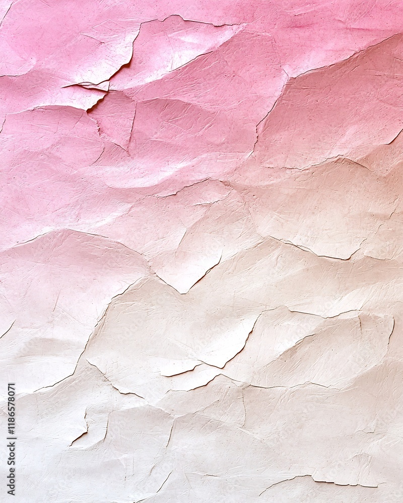 Poster soft gradient background transitioning from delicate pink to warm beige accented by a gentle tactile