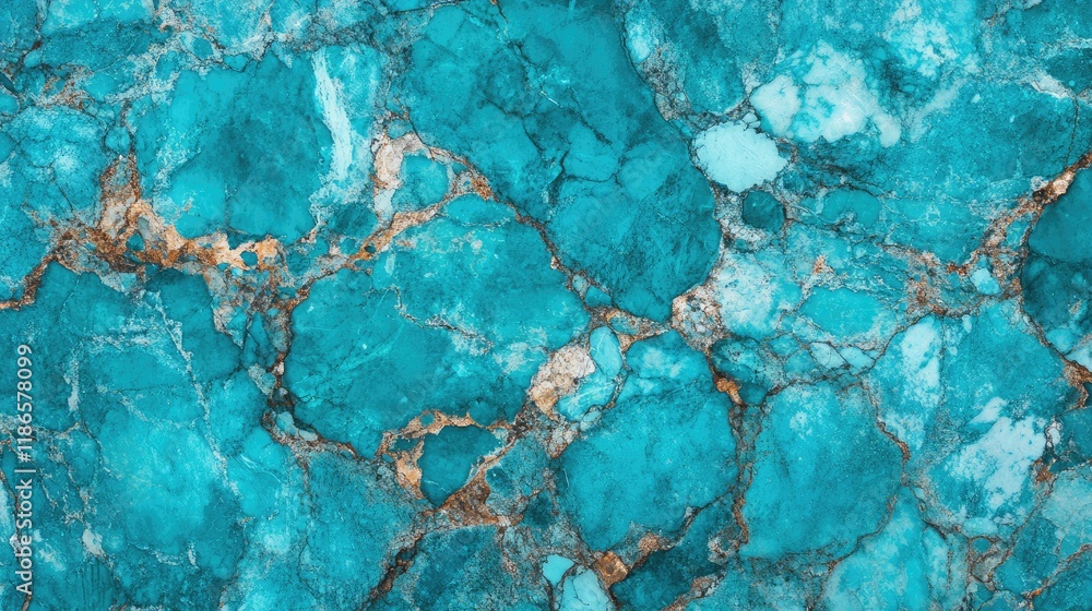 Poster turquoise stone wall textured background with natural patterns and vivid color for design and decora