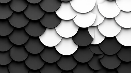 Abstract monochrome pattern of overlapping circles, creating a visually dynamic texture.