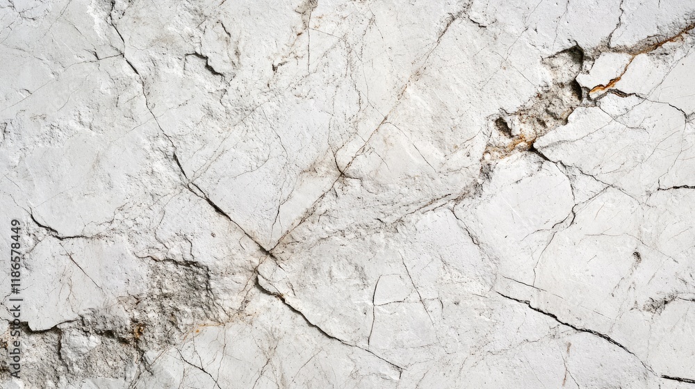 Aufkleber textured white stone surface displaying intricate quarry markings and natural fissures, suitable for