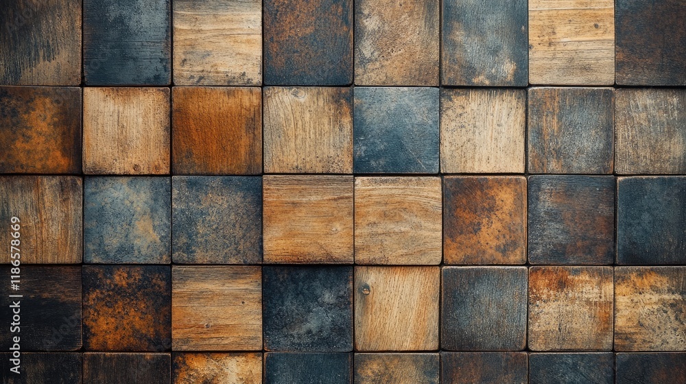 Poster rustic wood tile texture in a vintage grunge style featuring an elegant and luxurious surface design