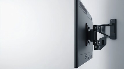 TV Wall Mount Bracket for Flat Screen Television Installation on Smooth Surface Background for Home or Office Use