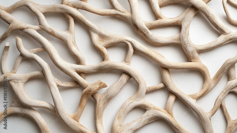 Poster intricate patterns of twisted tree roots showcasing natural wood textures and organic shapes ideal f