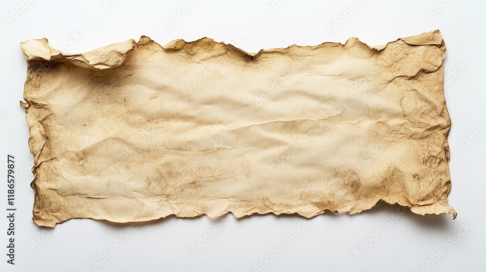 Poster aged vintage paper with yellowed and darkened texture showcasing historical authenticity and rustic 