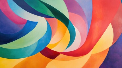 Obraz premium Dynamic Swirling Color Patterns in a Vibrant Abstract Artwork Beautiful Composition for Modern Design and Creative Projects