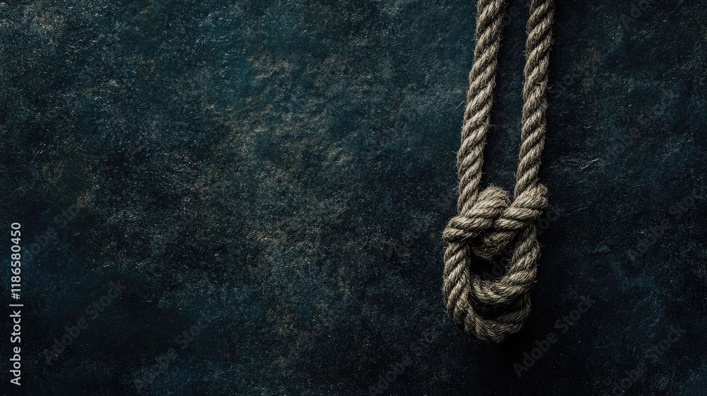Poster twisted rope knot on a textured dark background showcasing craftsmanship and depth in design
