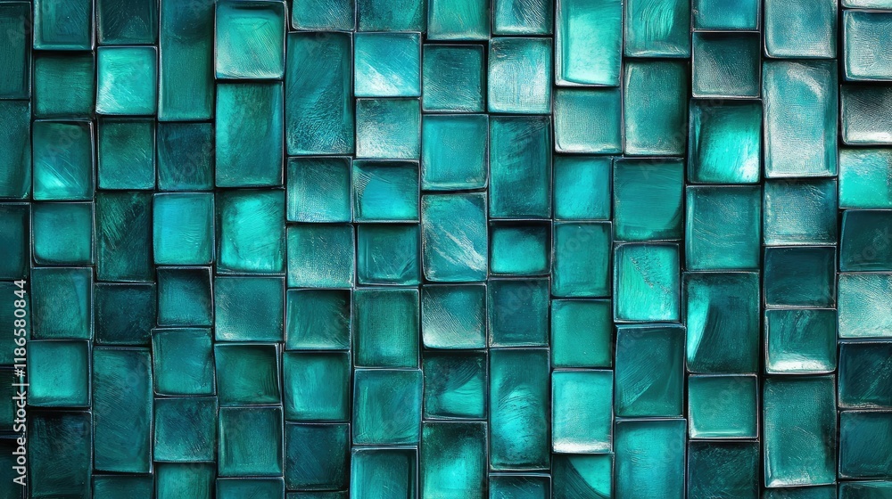 Poster turquoise textured geometric tile pattern perfect for backgrounds and design projects