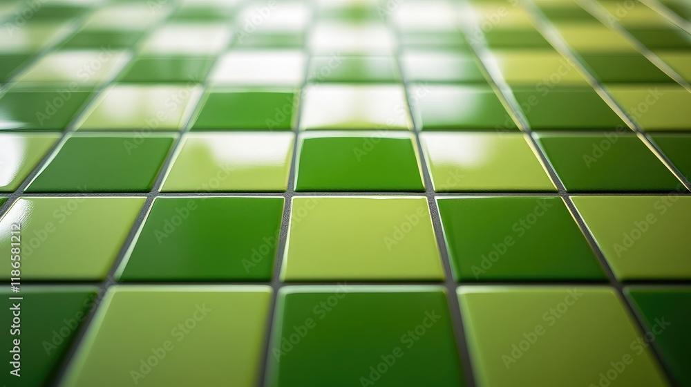 Aufkleber vibrant green checkerboard pattern representing innovation and modern design concepts
