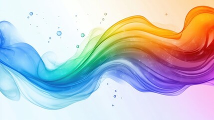 Colorful abstract liquid paint swirl background in rainbow spectrum with vibrant hues and smooth flowing lines for artistic design use.