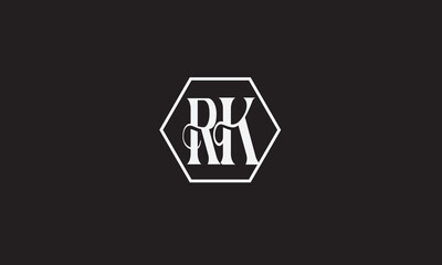 RK, KR, R , K , Abstract Letters Logo Monogram	