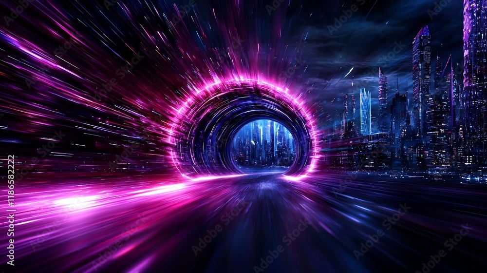 Aufkleber vivid light medley with mesmerizing quantum fluctuations radiant prismatic array shimmering energy p