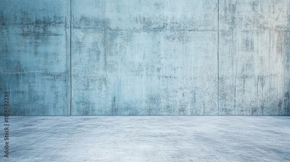 Poster light blue vintage concrete wall background perfect for artistic and modern design projects. smooth 