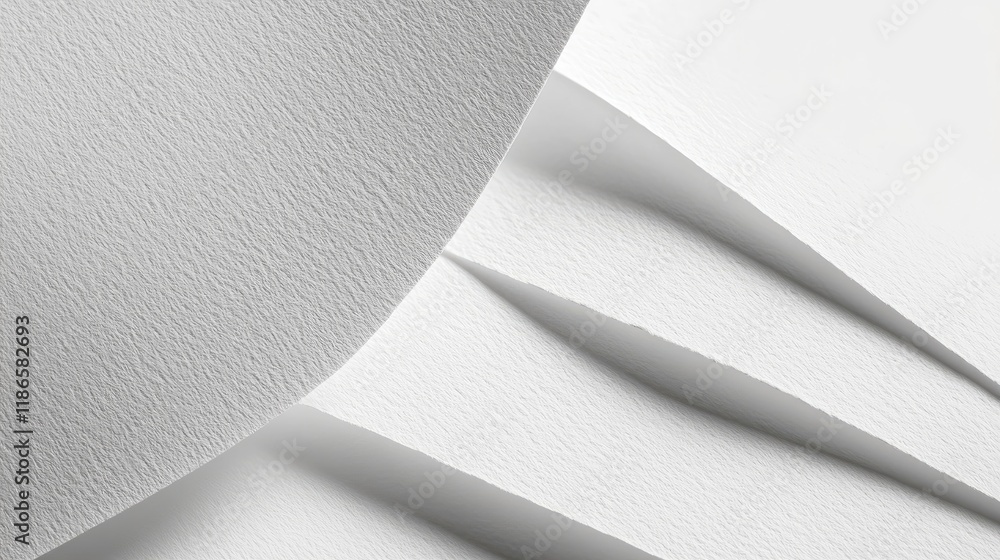 Poster Vintage white paper texture with creases and folds showcasing a soft monochromatic background for artistic or design applications.