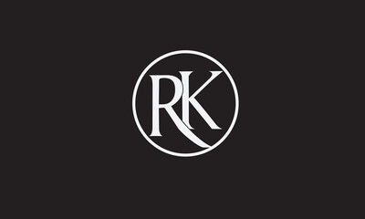 RK, KR, R , K , Abstract Letters Logo Monogram	