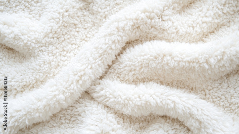 Poster soft creamy plush fabric texture with gentle waves ideal for cozy backgrounds and textile design