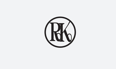 Obraz premium RK, KR, R , K , Abstract Letters Logo Monogram 