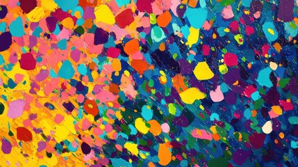 Colorful abstract confetti background with vibrant shapes and textures for creative design and artistic projects