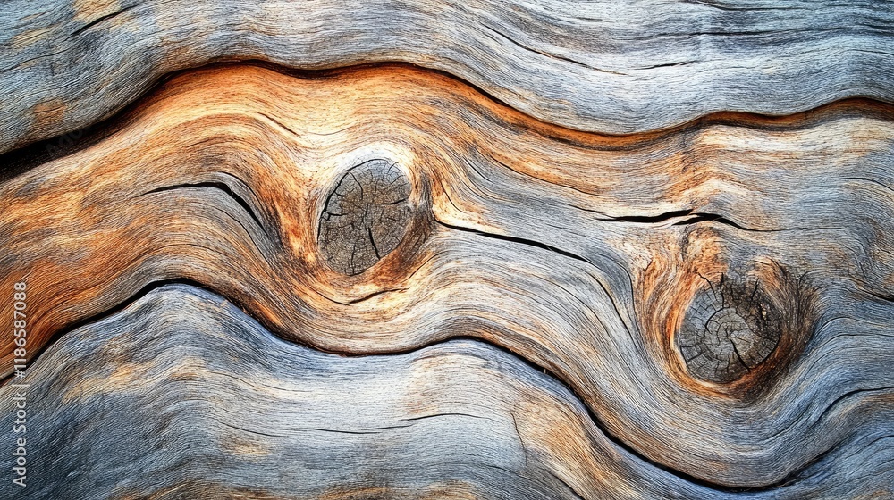 Poster Natural vintage wooden board background showcasing unique grain patterns and textures ideal for rustic design projects.