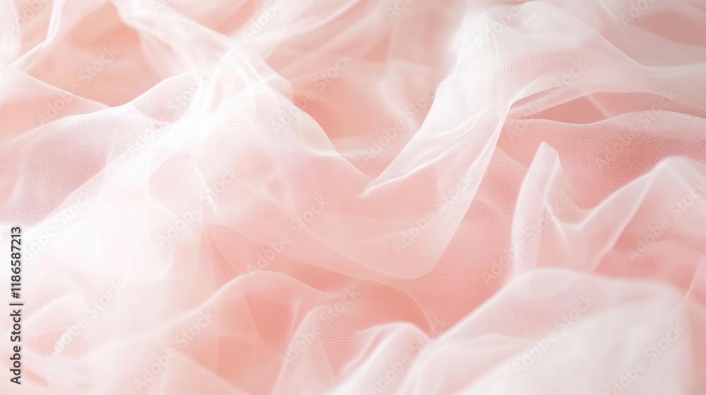 Poster soft pink tulle fabric texture creating an elegant abstract background for design projects and visua