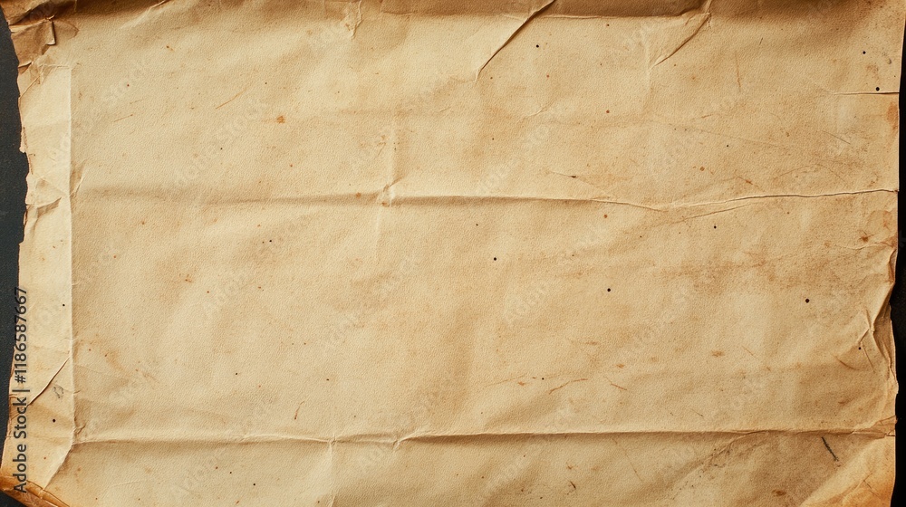 Poster Vintage paper texture with creases and imperfections creating an abstract background suitable for design and creative projects.