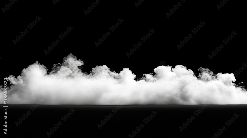 Poster abstract white smoke flowing against a dark background ideal for creative design and visual effects