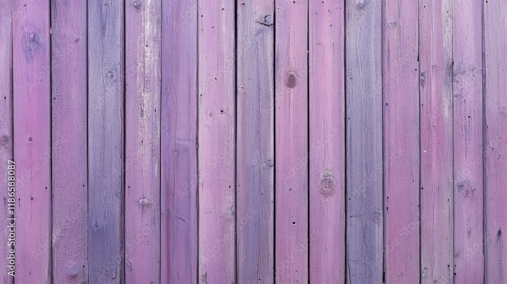 Aufkleber Vibrant violet wooden wall texture with multiple shades creating a rustic and artistic aesthetic for design projects and backgrounds