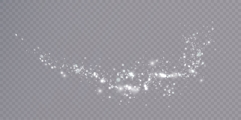 Golden magic comet light effect with many sparkling bokke and shimmer light effects. Magic gold glitter. Vector © MAKSYM